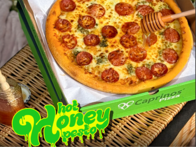 Hot Honey Pesto Pizza
